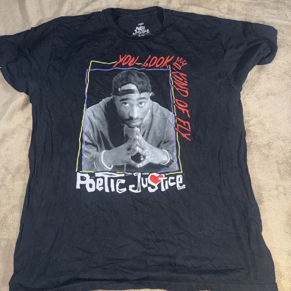 Tupac Shakur Poetic Justice T‎ Shirt You Look Kind of Fly PHILCO X-LARGE